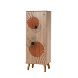 Hanah Home Zapatero Vegas S 933 Organizador con Estantes Múltiples Mueble para Calzado 50x135x38 cm Aglomerado Melamina Madera Maciza Color Sonomo